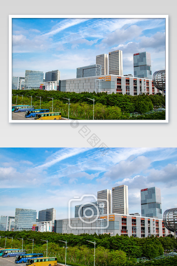 广州保利世界贸易中心城市高楼建筑摄影图图片