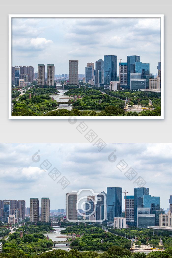 南海天际线金融高新区高楼建筑群摄影图图片图片