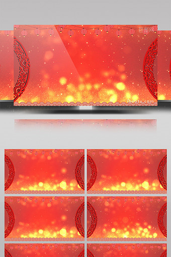 红金年会晚会背景ae模板图片下载