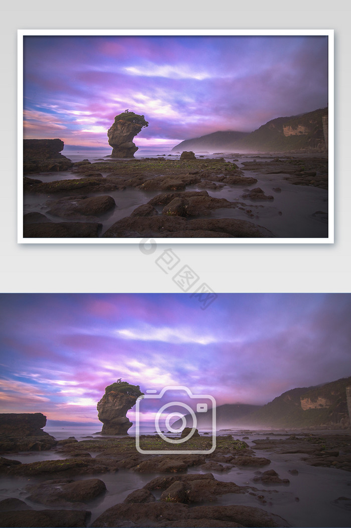 新西兰南岛星海岩老人头自然风光摄影图片