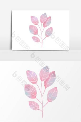 粉色树叶子装饰PNG免抠图图片