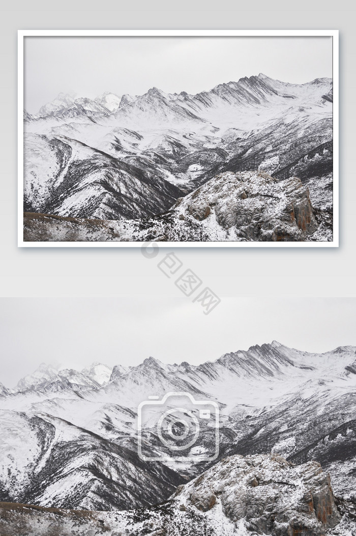 四川如画雪山风景图图片