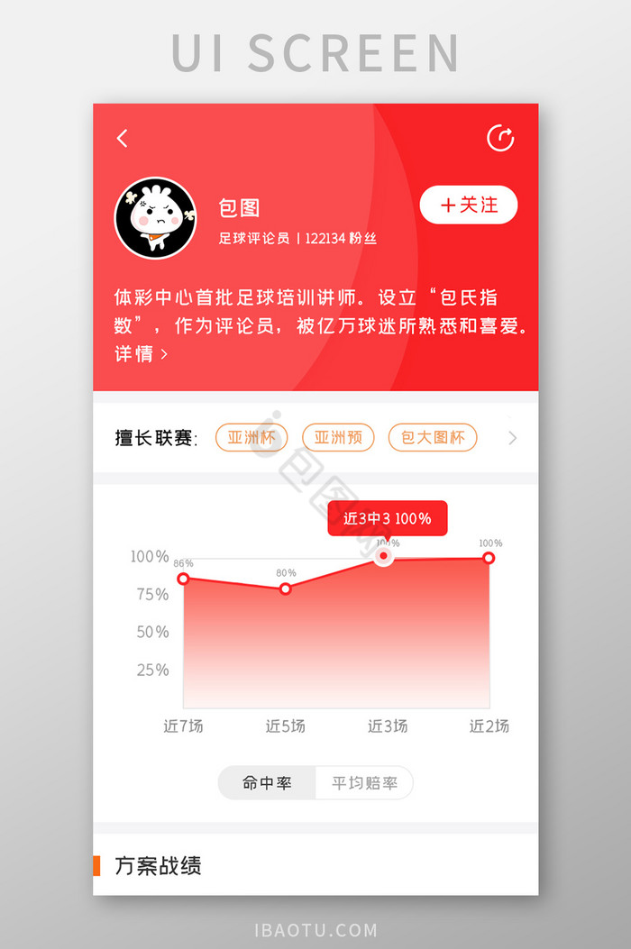 体育竞猜APP培训师UI移动界面图片