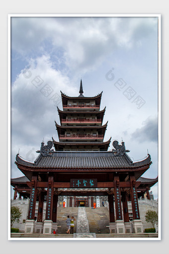 广州佛山地标建筑魁星阁佛教建筑摄影图图片