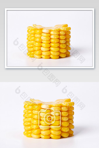 黄色玉米粗粮白底美食摄影图片