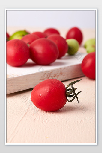 红色圣女果小番茄新鲜水果美食摄影图片