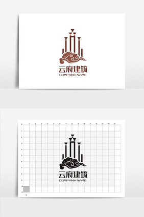 中国风云府建筑vi标志logo设计