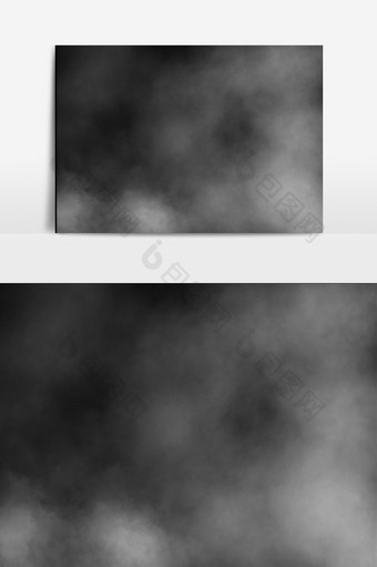 白色浓重烟雾元素图片