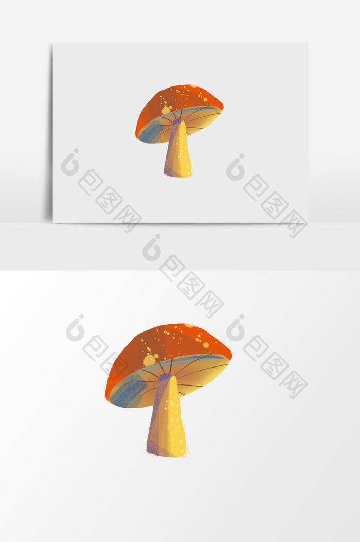 森林梦幻蘑菇插画元素