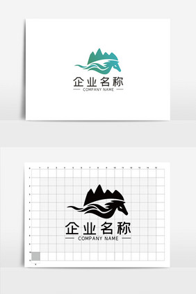 简约创意动物马LOGOVI模板