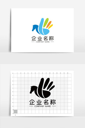 简约手型教育行业LOGOVI模板