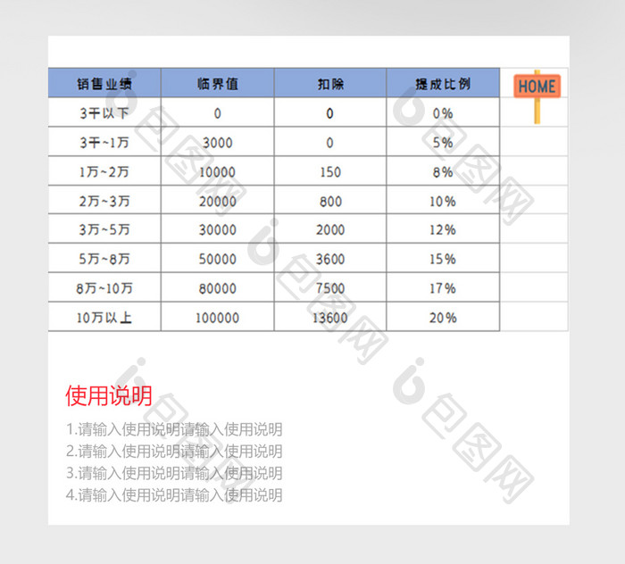 工资提成及工资管理系统excel模板