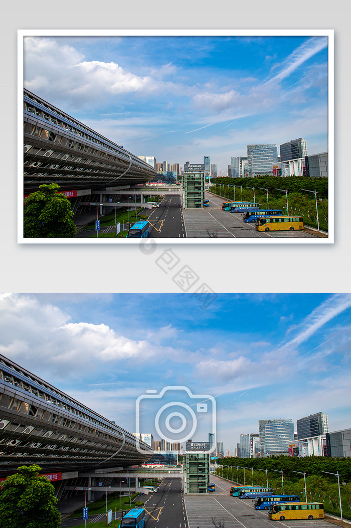 广州国际会展中心宏伟壮观外观摄影图图片