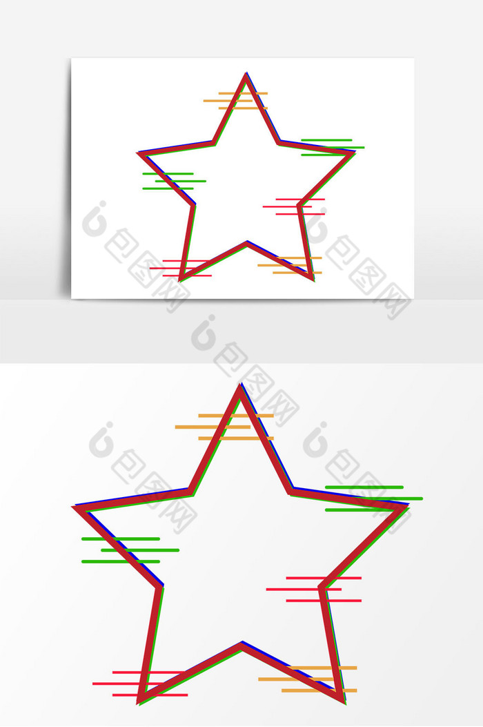 五角星故障风边框图片图片