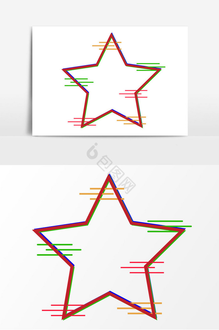 五角星故障风边框图片