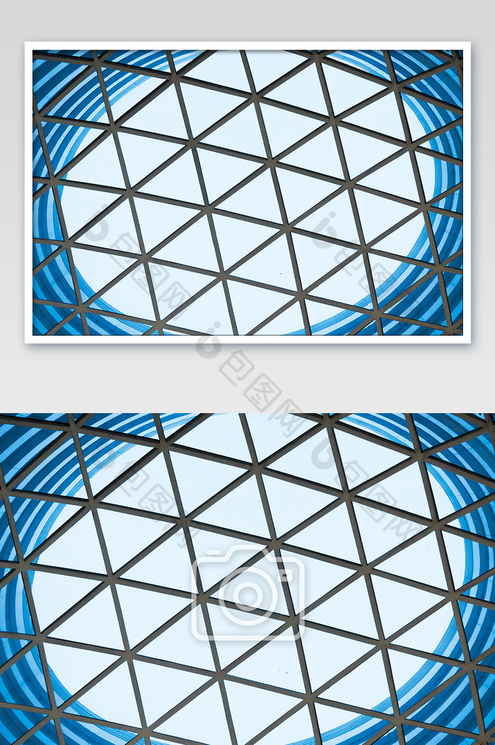 极简富有科技感的建筑内部线条摄影图