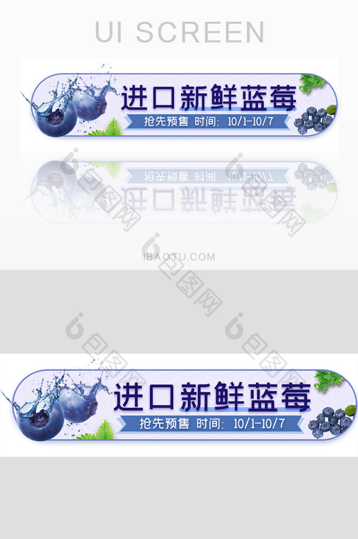 蓝莓水果活动胶囊banner