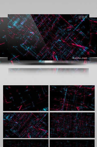 科技粒子点线网格空间动画标题素材背景视频图片