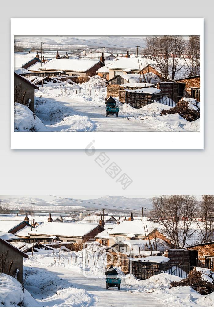 冬季农村风光摄影图图片