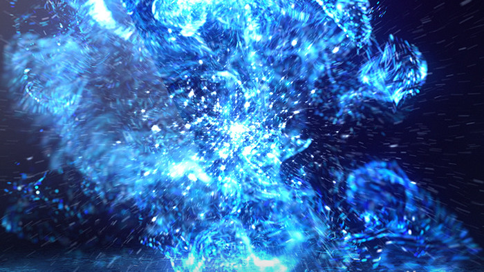 大气粒子撞击光效动画标题素材背景视频