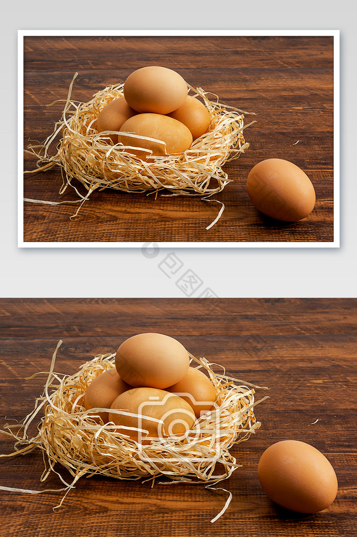 原生态土鸡蛋摄影图片