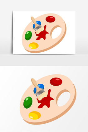 彩色燃料画笔矢量元素