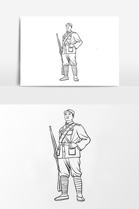 稿建党节革命军人图片