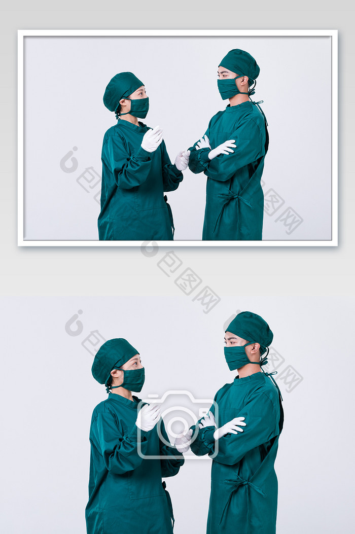 手术外科医生交流沟通人像摄影图片