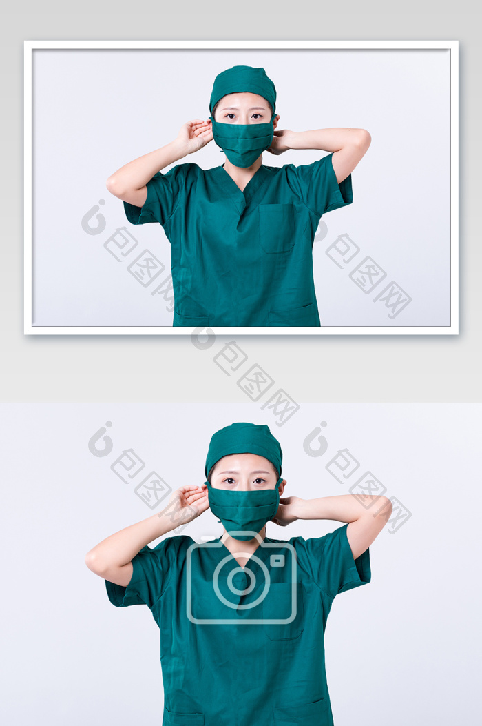 女医生戴口罩动作图图片-包图网