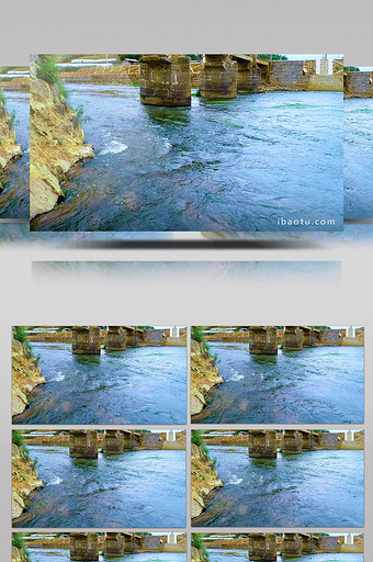 慢动作拍摄河水高清视频素材图片