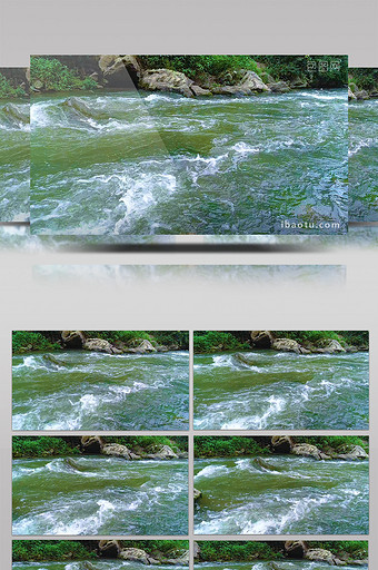 慢动作拍摄激流河水图片