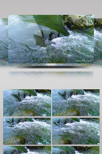 慢动作拍摄湍急的河水图片