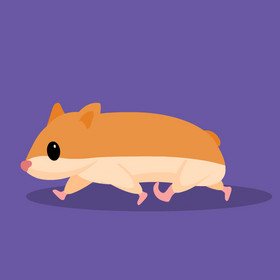 萌宠仓鼠跑步动图gif