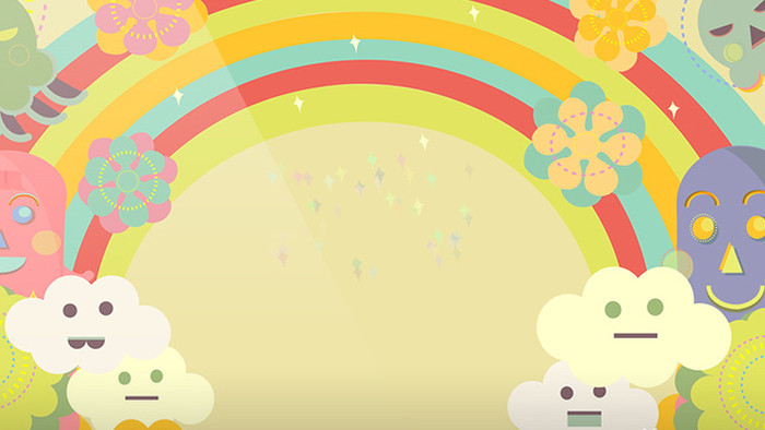 MG卡通彩虹云朵动画标题素材背景视频