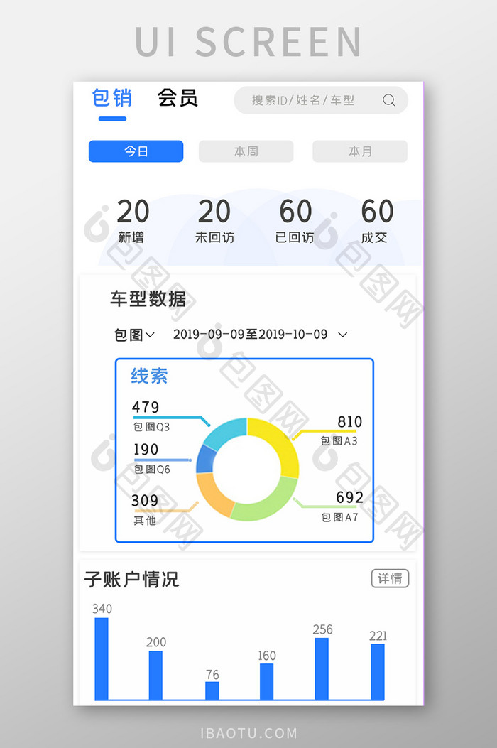 简约车型登录APPUI移动界面