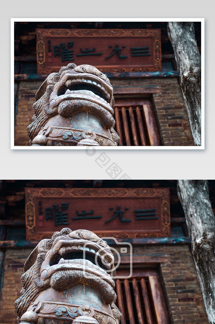 嵩山少林寺内景古建筑一角摄影图片图片