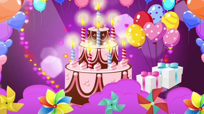 生日祝福蛋糕卡通背景