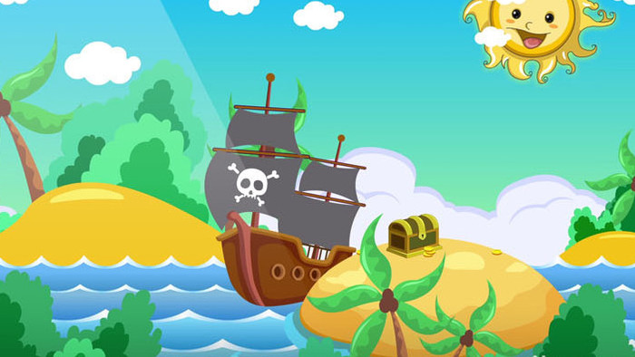 海盗宝藏卡通背景