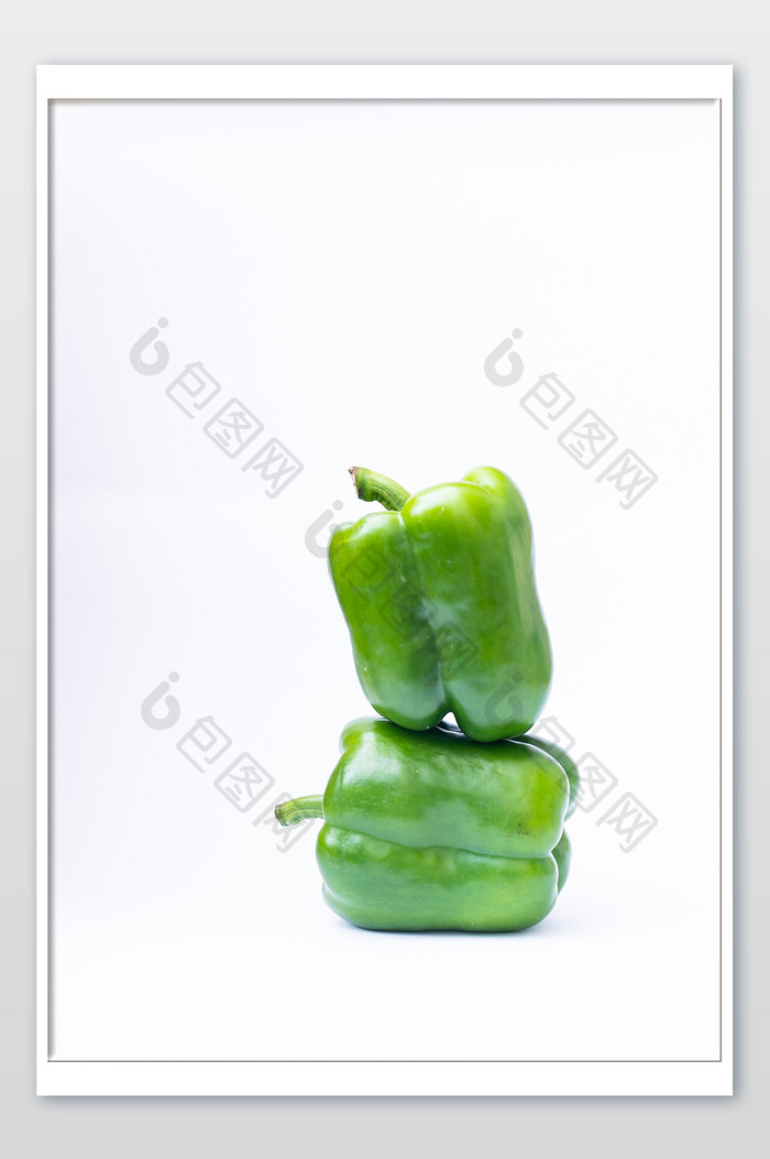 蔬菜时尚青椒绿色清新内部结构摄影图