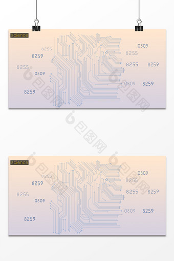 渐变文艺电路数字化清新科技背景图片