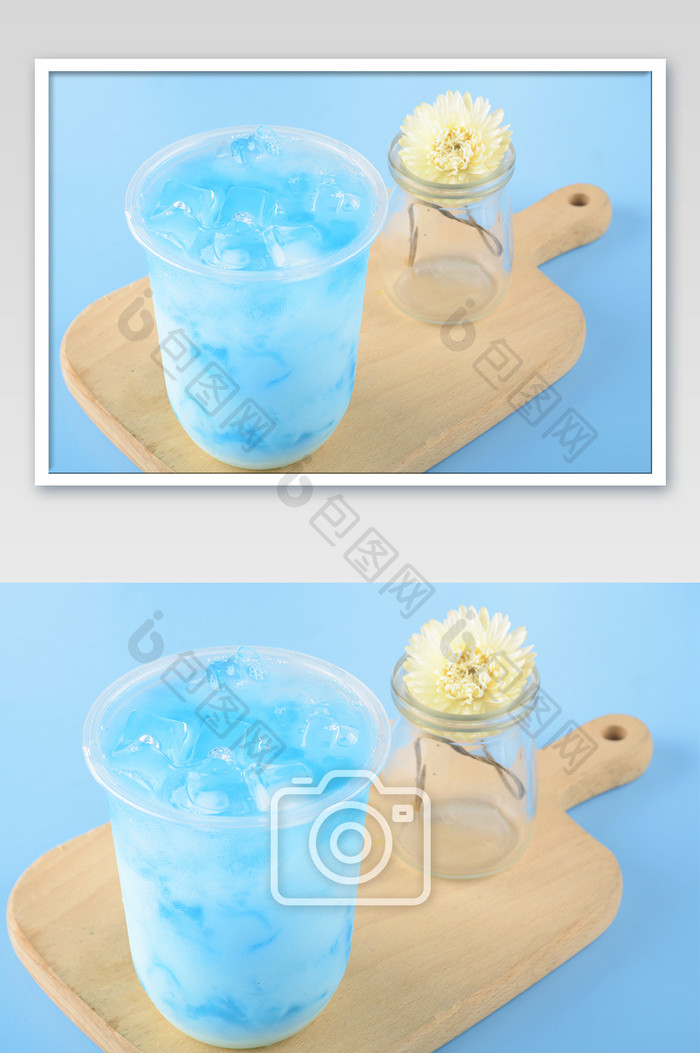 夏日水晶奶茶摄影图