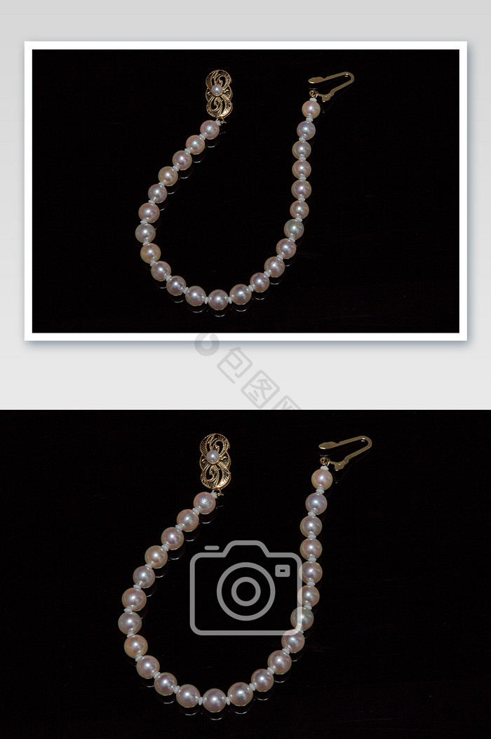 珍珠手链摄影图片