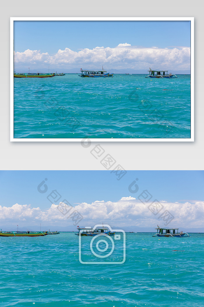 印度尼西亚龙目岛海上蜘蛛船摄影图片