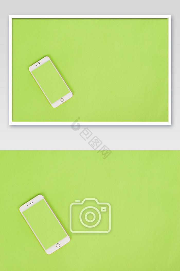 绿色亮绿色手机创意图片背景