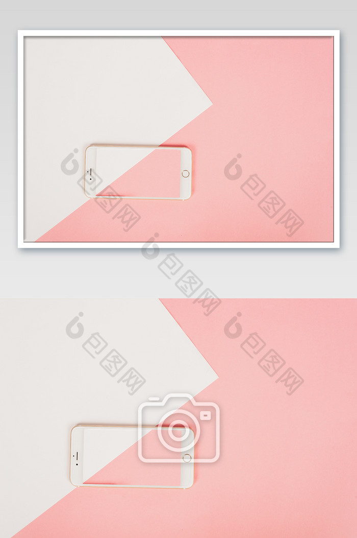 粉色白色双色小清新手机海报图片图片