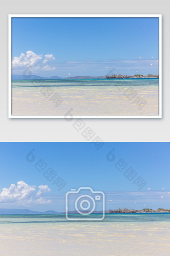 宁静印度尼西亚龙目岛白沙滩摄影图片