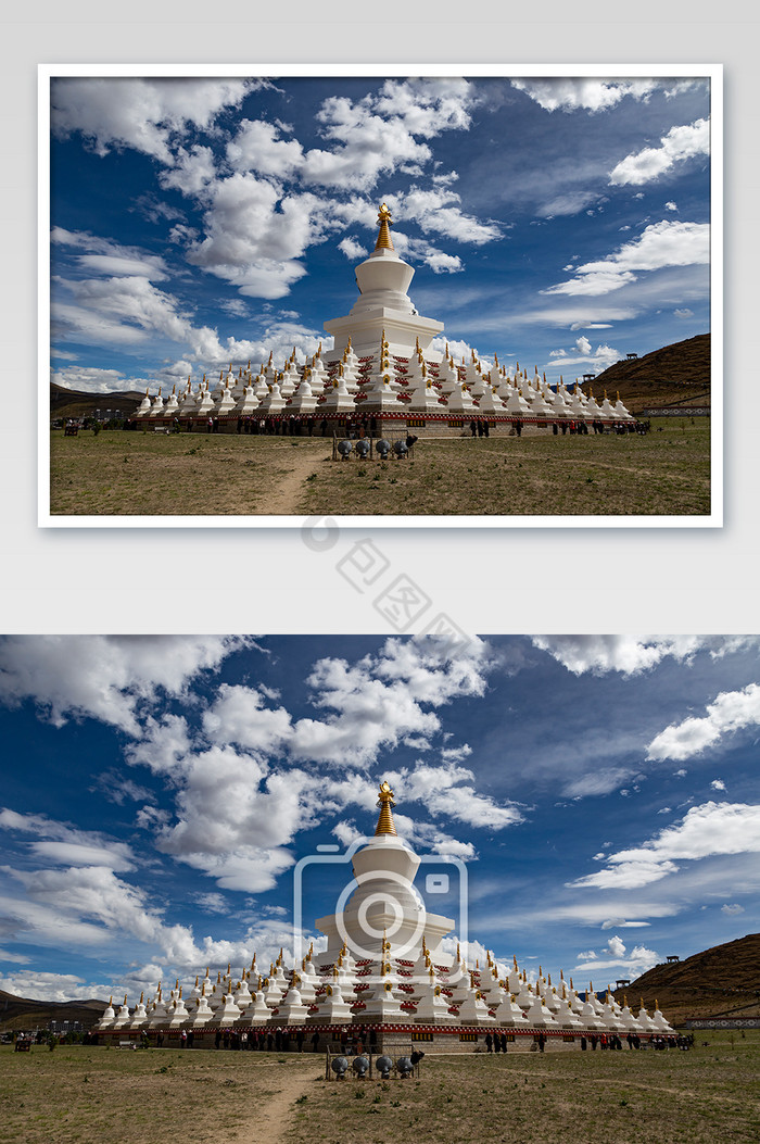 甘孜州稻城白塔摄影图片