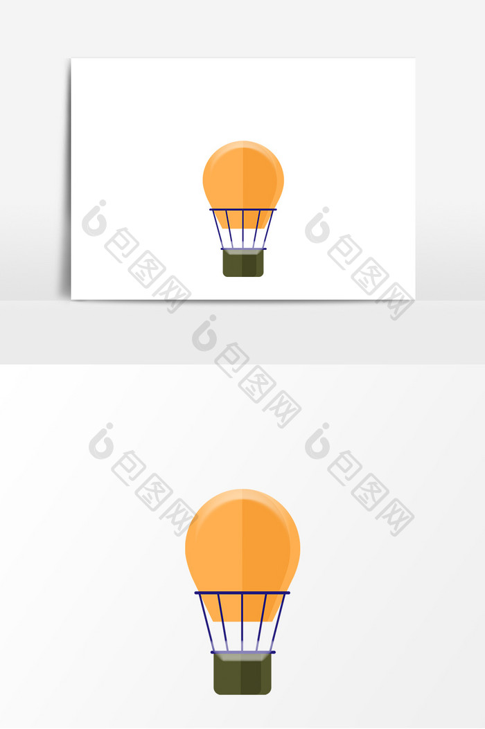 简约大气手绘热气球装饰元素