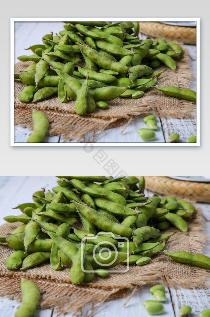 新鲜蔬菜毛豆素材配图背景图片图片