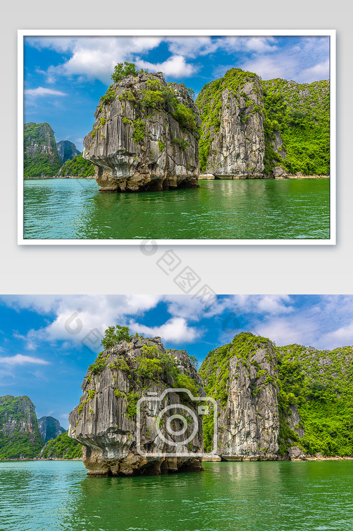 东南亚海上岩石摄影图片